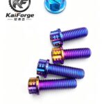 Custom titanium motorcycle fasteners manufactured by KAIFORGE for high performance motorcycle applications