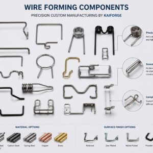 Custom wire forming components manufactured by KAIFORGE for OEM industrial applications