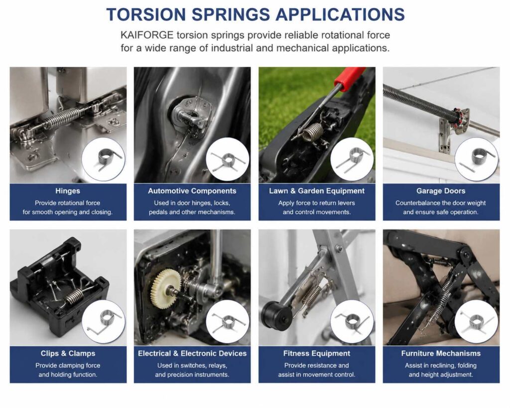 Torsion spring coil design, leg configuration and wire diameter detail by KAIFORGE